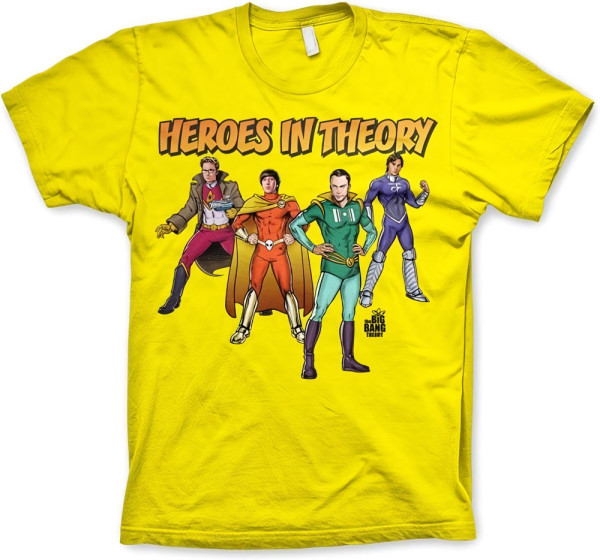 The Big Bang Theory TBBT Heroes In Theory T-Shirt Yellow