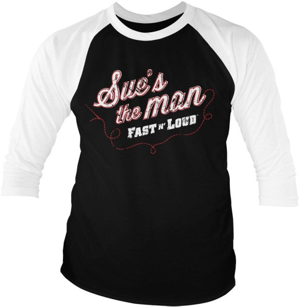 Fast N' Loud Sues The Man Baseball 3/4 Sleeve Tee DC-19-FL006-H82-6
