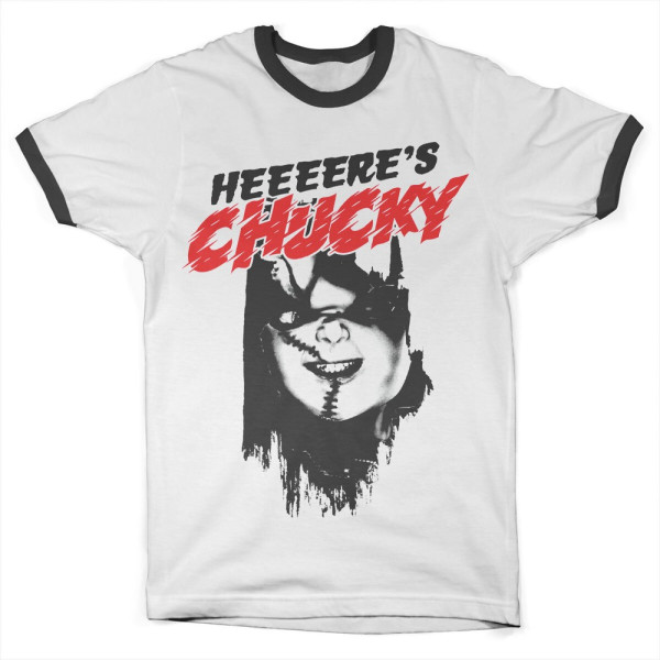 Chucky Heeere's Chucky Ringer Tee White-Black