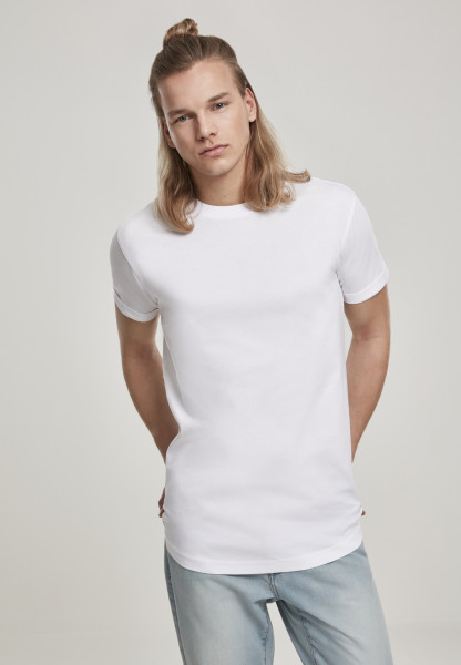 Urban Classics T-Shirt Short Shaped Turn Up Tee White