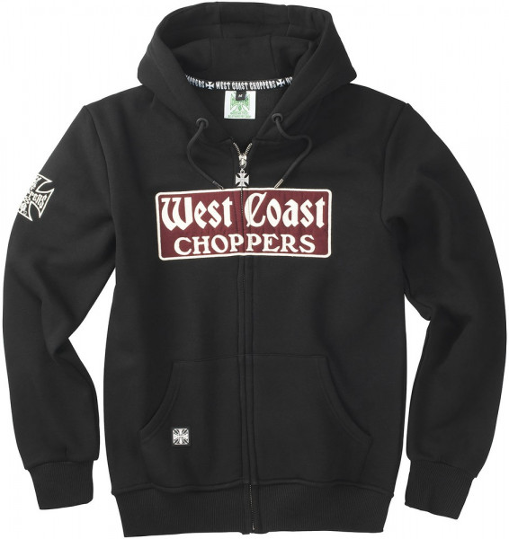 WCC West Coast Choppers Zip Hoody Riders - Black