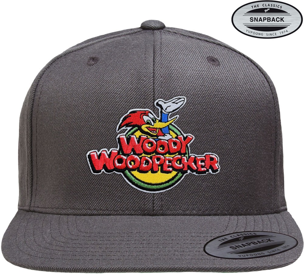 Woody Woodpecker Classic Logo Premium Snapback Cap Dark-Grau - Herren / Unisex