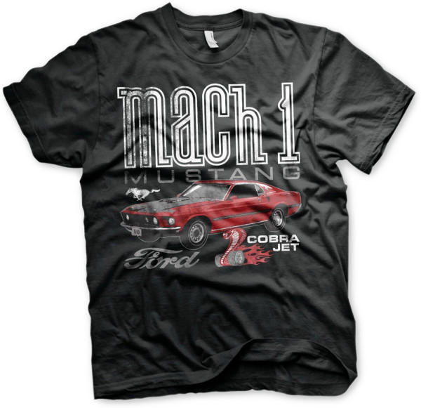 Ford Mach-1 Mustang T-Shirt Black