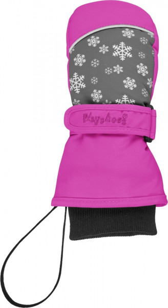 Playshoes Kinder Handschuh Fäustling Schneeflocken Pink