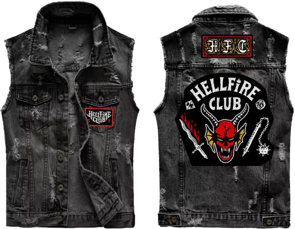 Stranger Things 4 - Hellfire (Replica Denim Jacket) Jacke Black