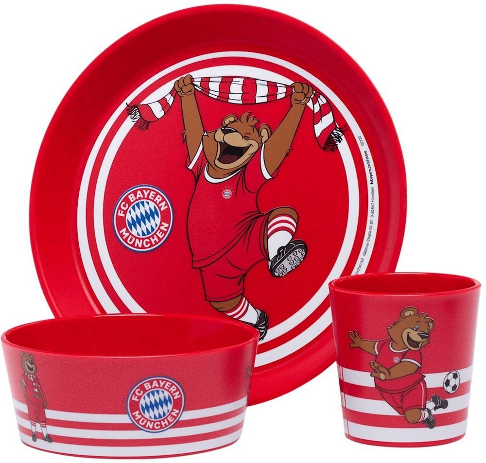 FC Bayern München Kindergeschirr Set Berni 3teilig 31430 - Herren / Unisex
