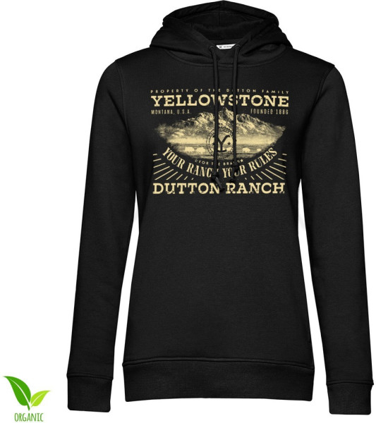 Yellowstone Your Ranch Your Ranch Girls Damen Hoodie Black