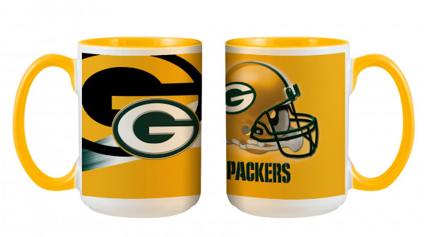Green Bay Packers Becher 3D Inner Color Mug American Football Gelb
