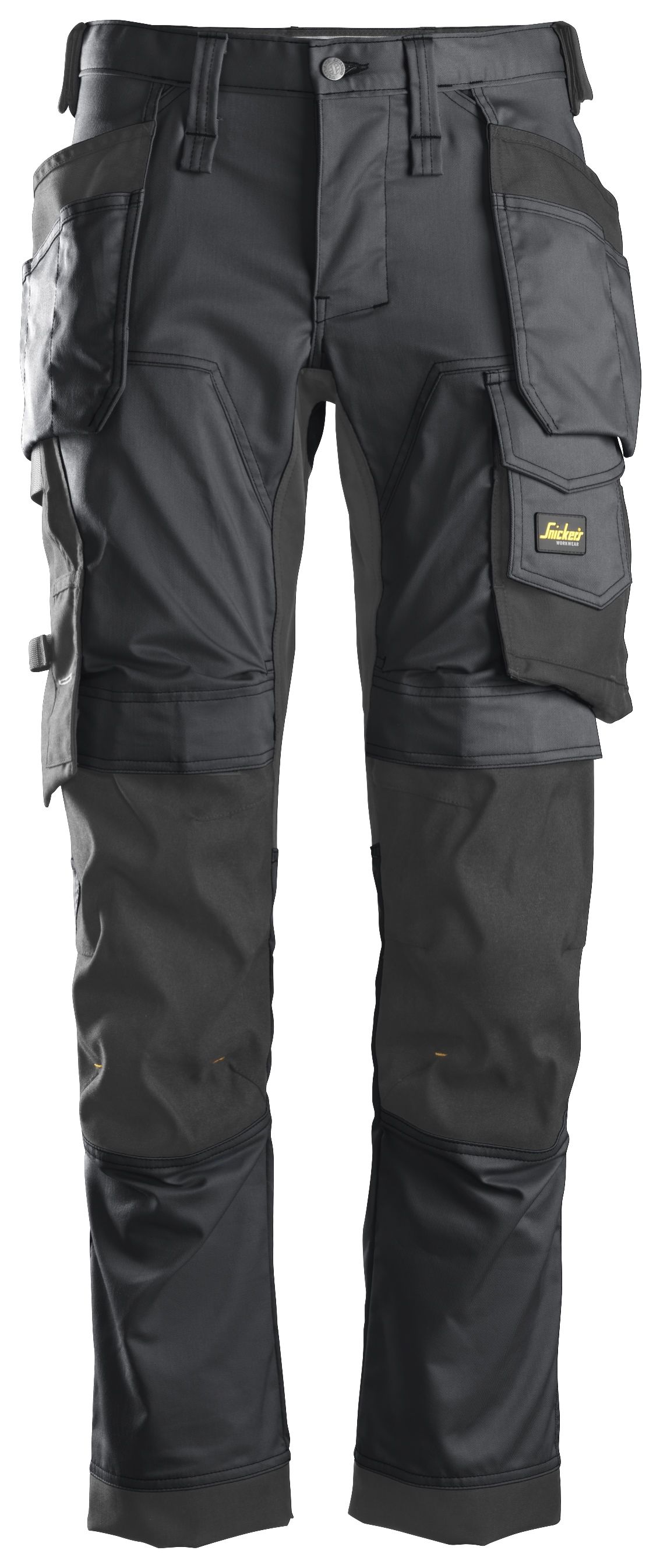 Snickers AllroundWork Stretch Arbeitshose m. Holstertaschen, EN 14404 Stahlgrau-Schwarz - Herren / Unisex