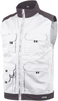 Dassy Zweifarbige Sommerweste Faro PESCO61 Weiß/Zementgrau