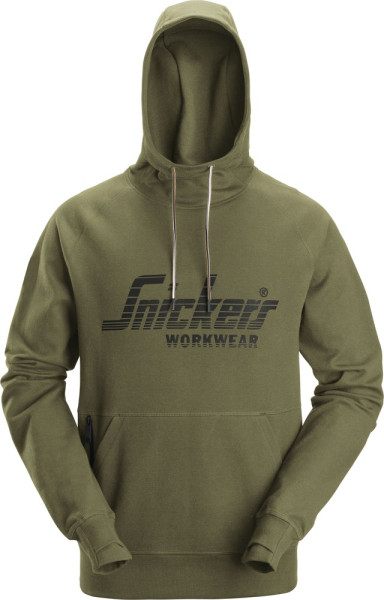 Snickers Arbeitspullover Logo Hoodie Khaki/Grün