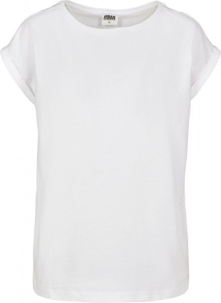 Urban Classics Kinder T-Shirt Girls Organic Extended Shoulder Tee White |  All Products