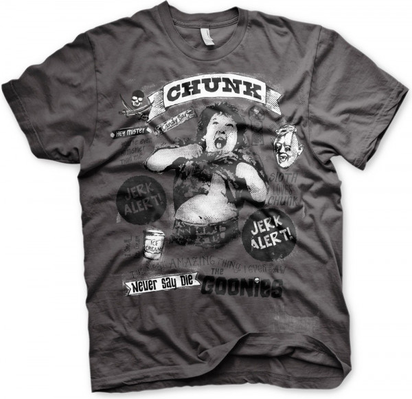 The Goonies Chunk Jerk Alert T-Shirt Dark-Grey