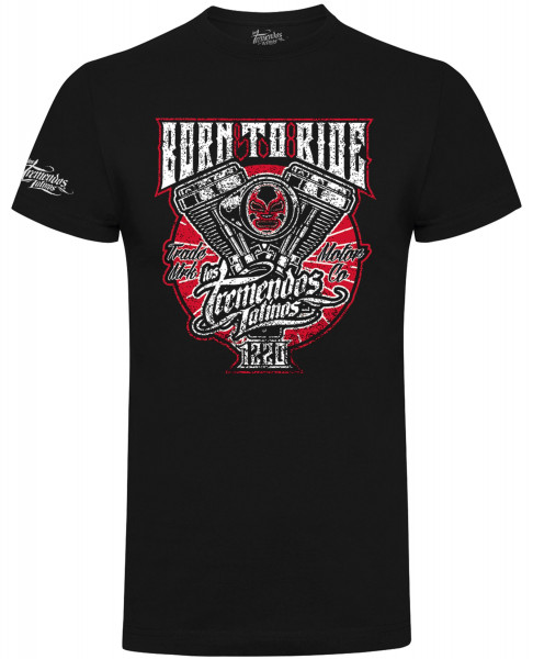 Los Tremendos Latinos T-Shirt Born to Ride Black