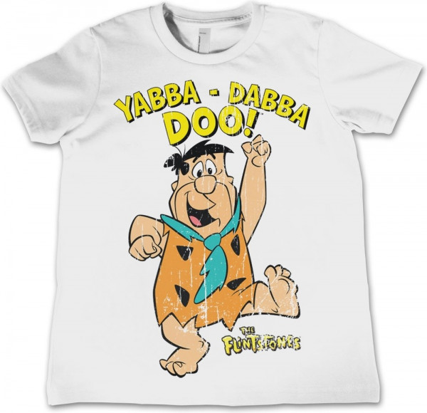 The Flintstones Yabba-Dabba-Doo Kids T-Shirt Kinder White