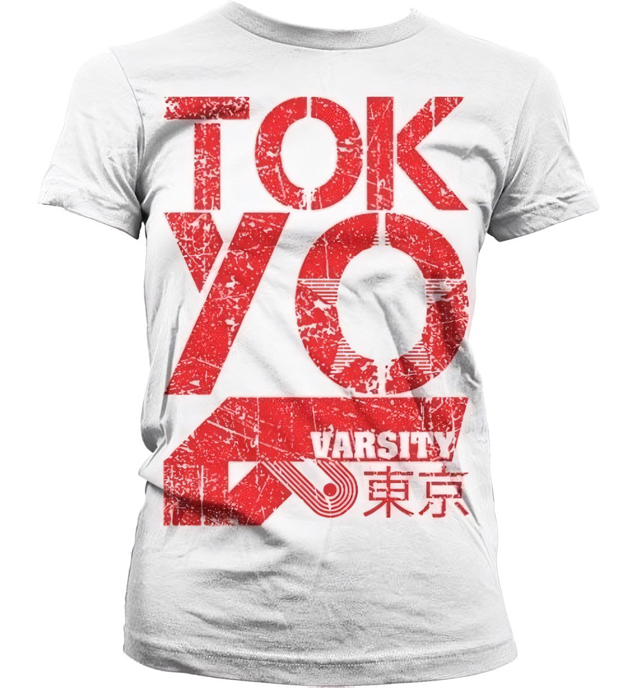 Hybris Tokyo Varsity Girly T-Shirt Damen Weiß - Damen