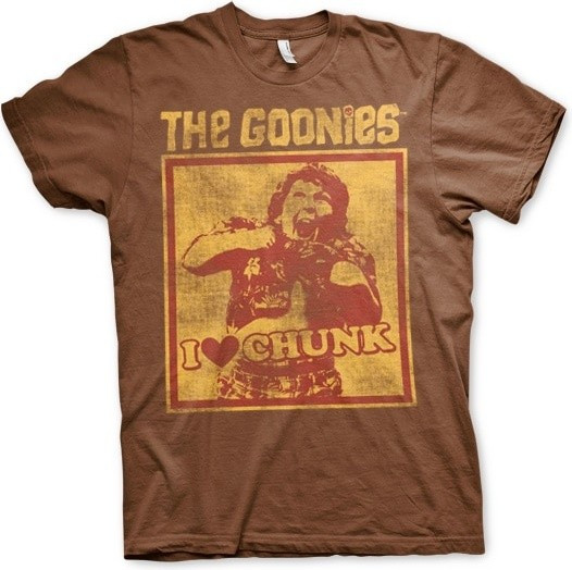 The Goonies I Love Chunk T-Shirt Brown