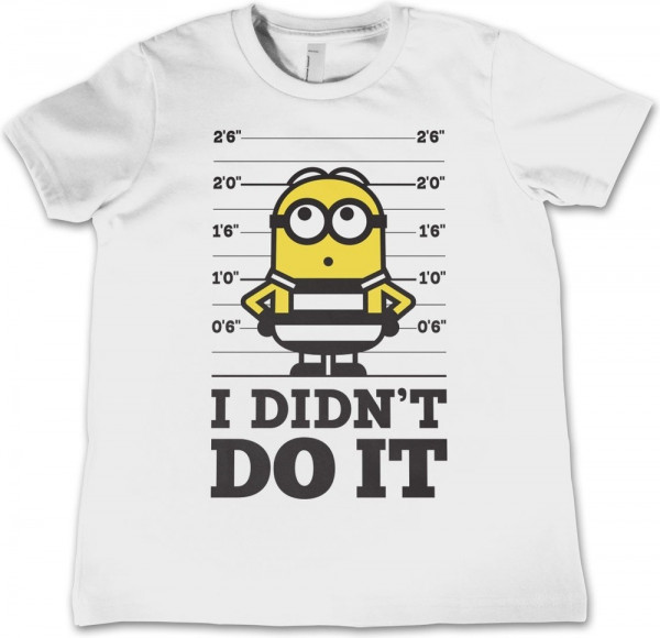 Minions I Didn't Do It Kids T-Shirt Kinder White