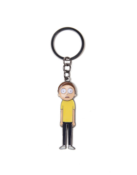 Rick and Morty Keychain Morty With Movable Head Metal Multicolor