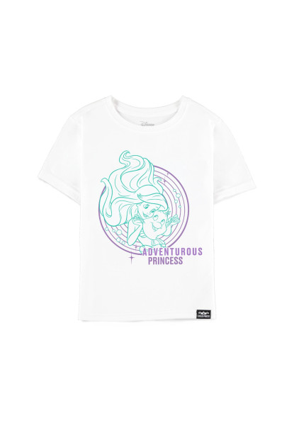 Disney Fearless Princess (Kids) - Ariel Girls Short Sleeved T-Shirt White