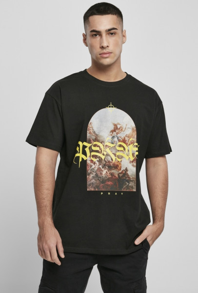 Mister Tee T-Shirt Pray Painting Oversize Tee Black