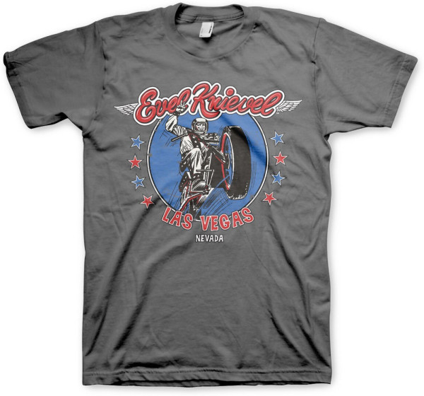 Evel Knievel In Las Vegas T-Shirt Dark-Grey