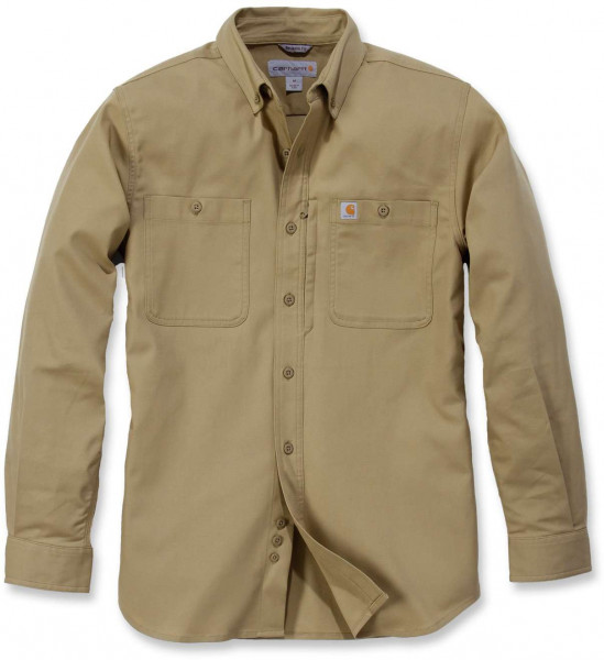 Carhartt Herren Shirt Rugged Prof Workshirt L/S Dark Khaki