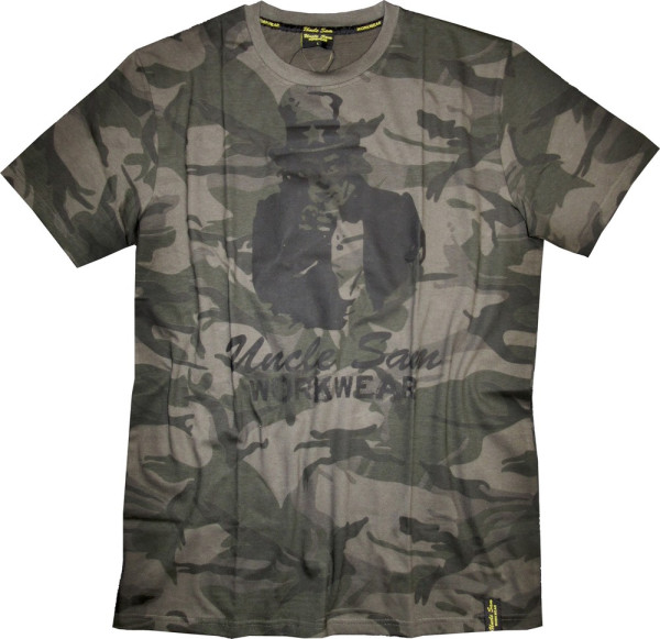 Uncle Sam T-Shirt Oliv Camouflage/Schwarz