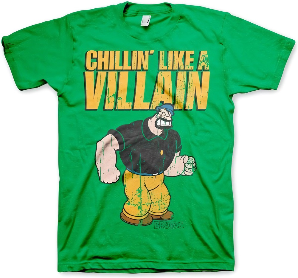 Popeye Chillin'Like A Villain T-Shirt Grün - Herren / Unisex