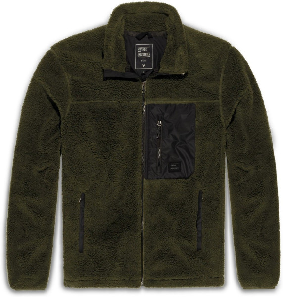 Vintage Industries Fleecejacke Kodi Lined Sherpa Fleece Dark Olive