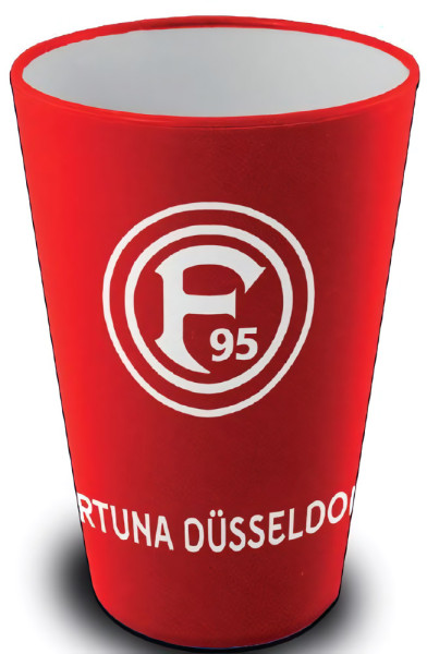 Fortuna Düsseldorf Zahnputzbecher-Set Fussball Rot/Weiß