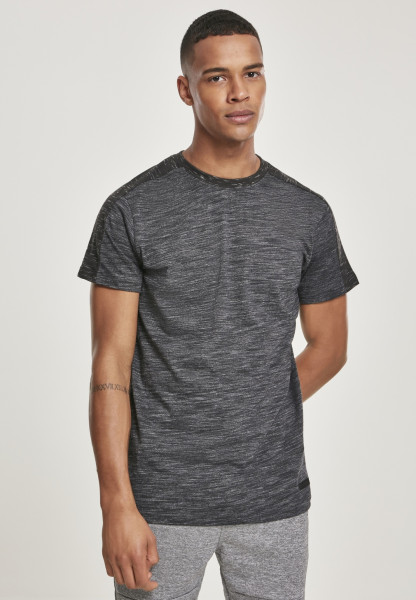 Southpole T-Shirt Shoulder Panel Tech Tee Marled Charcoal