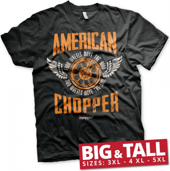 American Chopper Two Wheels Big & Tall T-Shirt Black