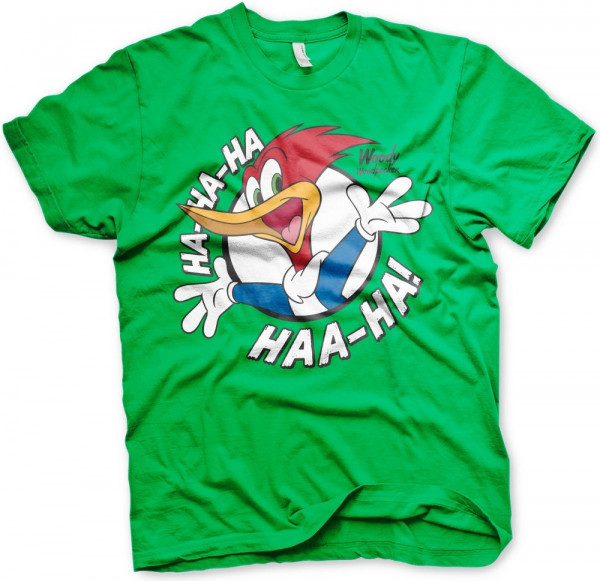 Woody Woodpecker HaHaHa T-Shirt Green