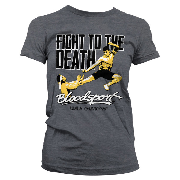 Bloodsport Fight To The Death Girly Tee Damen T-Shirt Dark-Heather