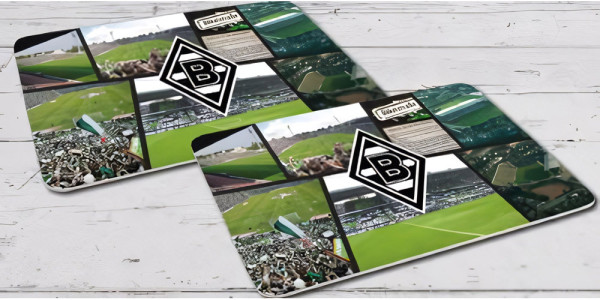 Borussia Mönchengladbach Frühstücksbrettchen 2er-Set Fussball Grün