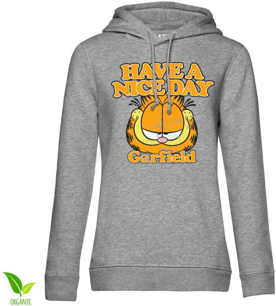 Garfield Have A Nice Day Girls Hoodie Damen Heather-Grey