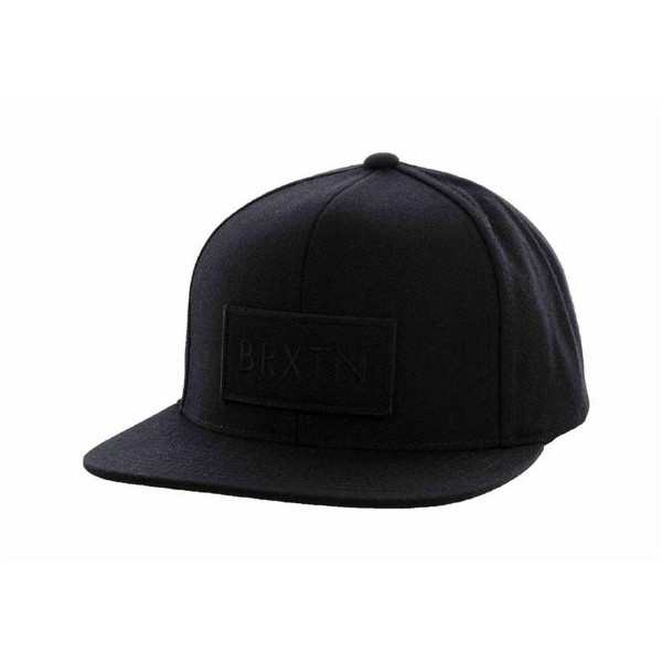 Brixton Cap Rift Snapback Black Logo Black