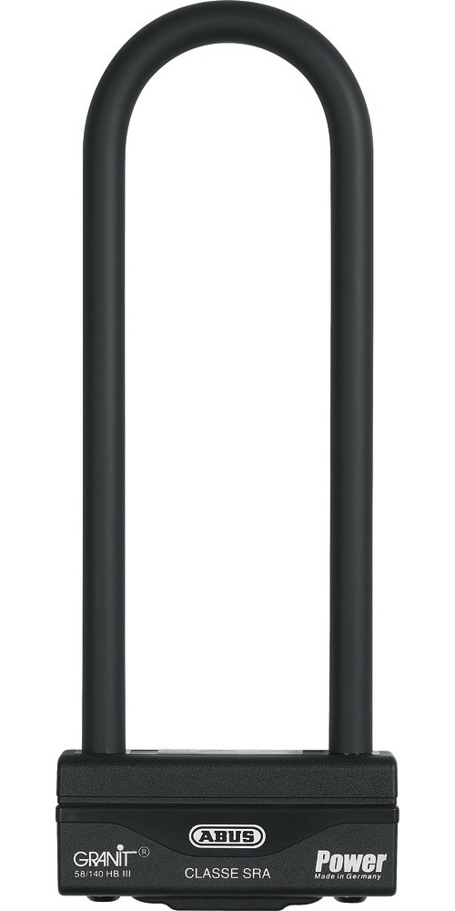 ABUS U-lock Granit Power 58/140HBIII - strong motorbike lock with double locking - security