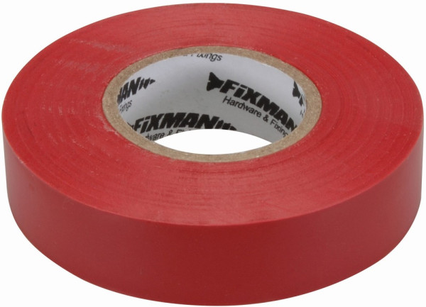 Fixman Absperr- und Klebebänder Isolierband 19 mm x 33 m-Rot