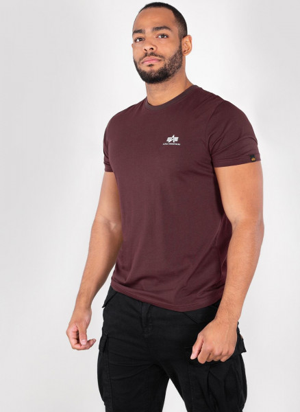 Alpha Industries Basic T Small Logo T-Shirt / Unisex Deep Maroon | T-Shirts  / Tops | Men | Lifestyle