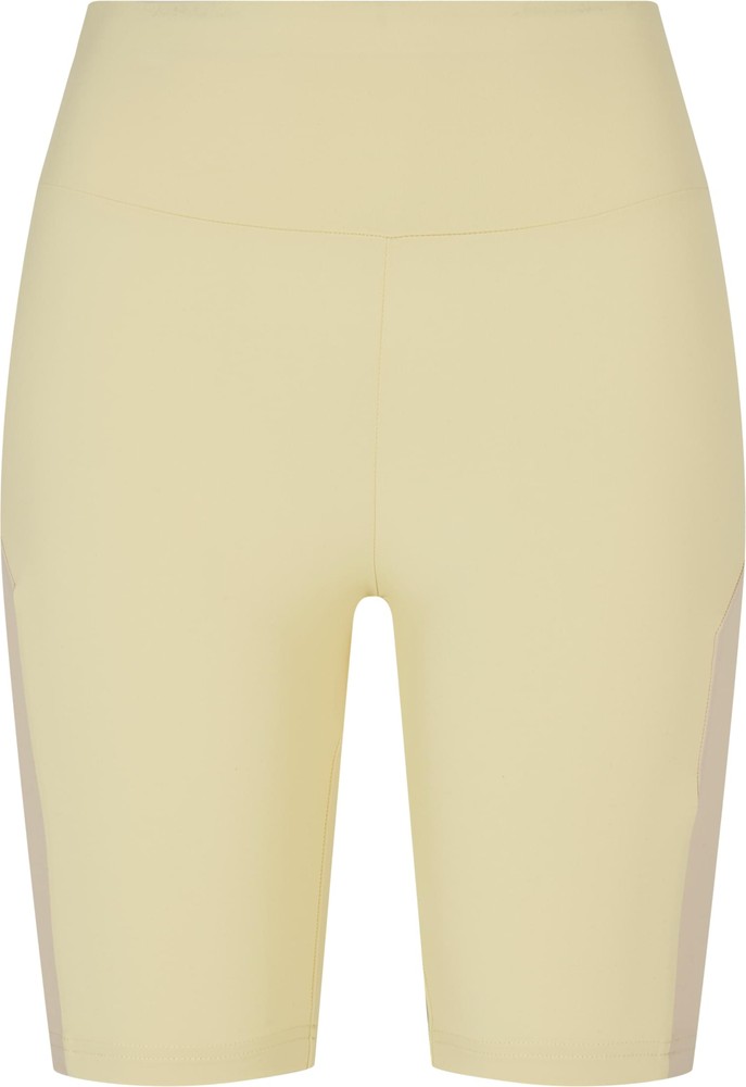 Urban Classics Damen Ladies Color Block Cycle Shorts Softyellow/Softseagrass - Damen