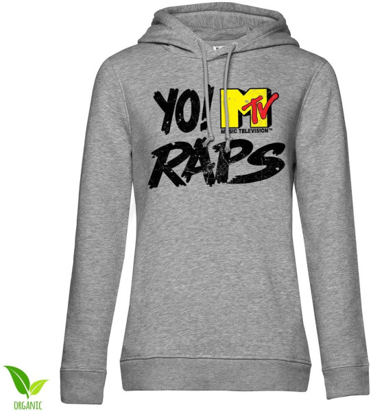 Yo! MTV Raps Hoodie Distressed Logo Girls Hoodie MTV-57-YMR002-H80-4