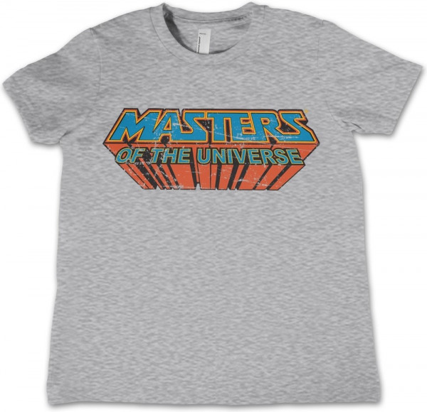 Masters Of The Universe Washed Logo Kids T-Shirt Kinder Heather-Grey