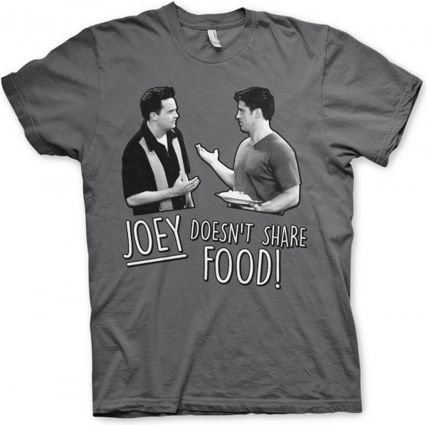 Friends Joey Doesn't Share Food T-Shirt Dark-Grey
