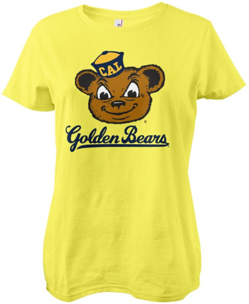 Berkeley University of California Golden Bears Mascot Girly Tee Damen T-Shirt Yellow