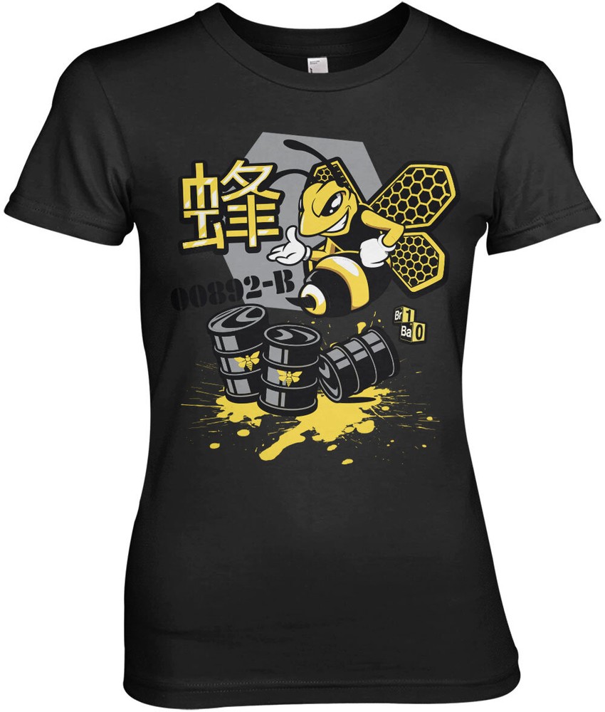 Breaking Bad Meth Bee 00892-B Girly Tee Damen T-Shirt Schwarz - Damen