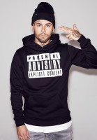 Mister Tee Hoodie Parental Advisory Hoody Black