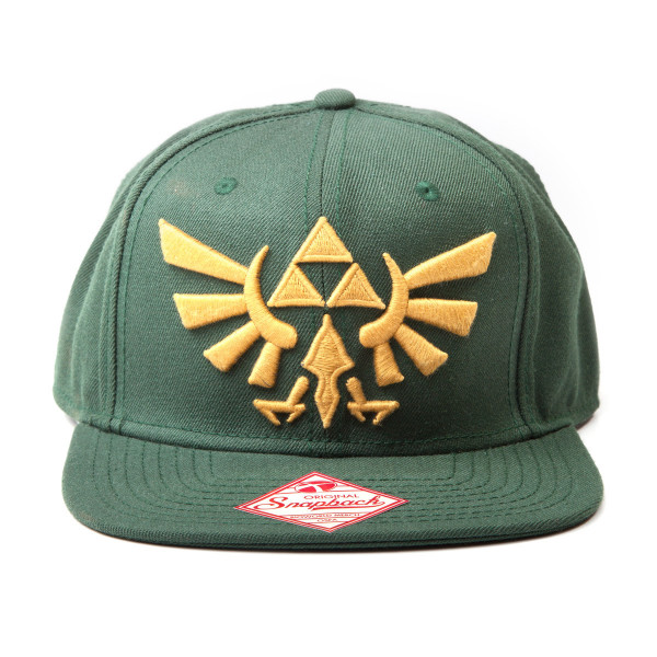 The Legend of Zelda Cap Twilight Princess, Snapback With Golden Triforce Logo Green