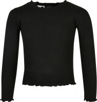 Urban Classics Mädchen Girls Short Rib Longsleeve Black